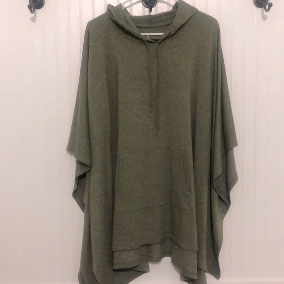 Cuddl Duds Comfortwear SOFT French Terry Hooded Poncho - Picture 2 of 4